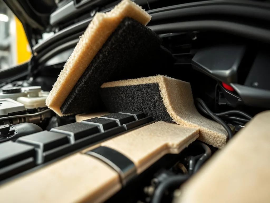 Audi akustik köpük malzemeleri ve ses izolasyon katmanları