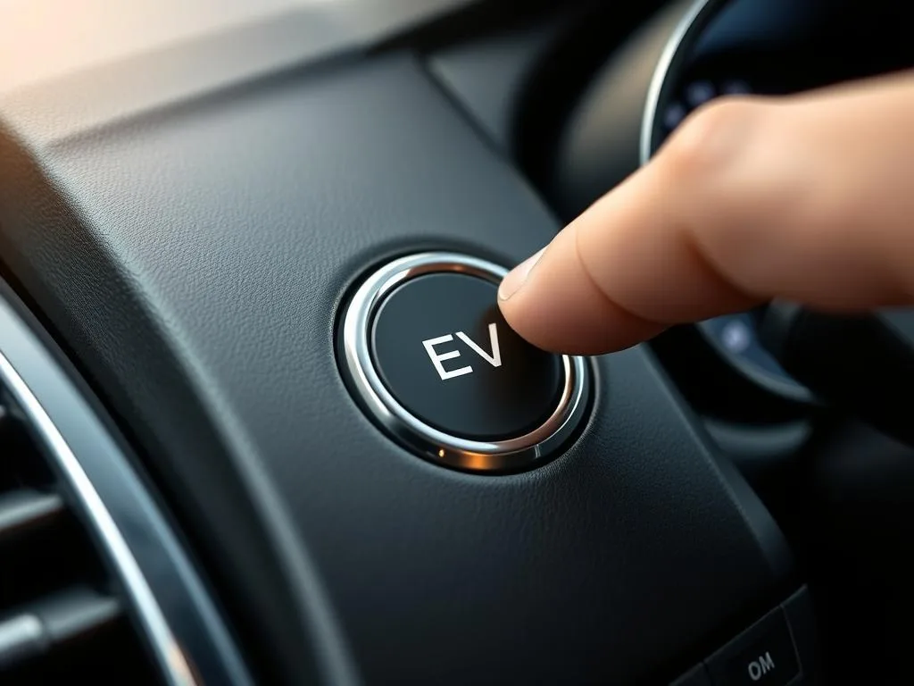 Hibrit araçta elektrik modu düğmesi