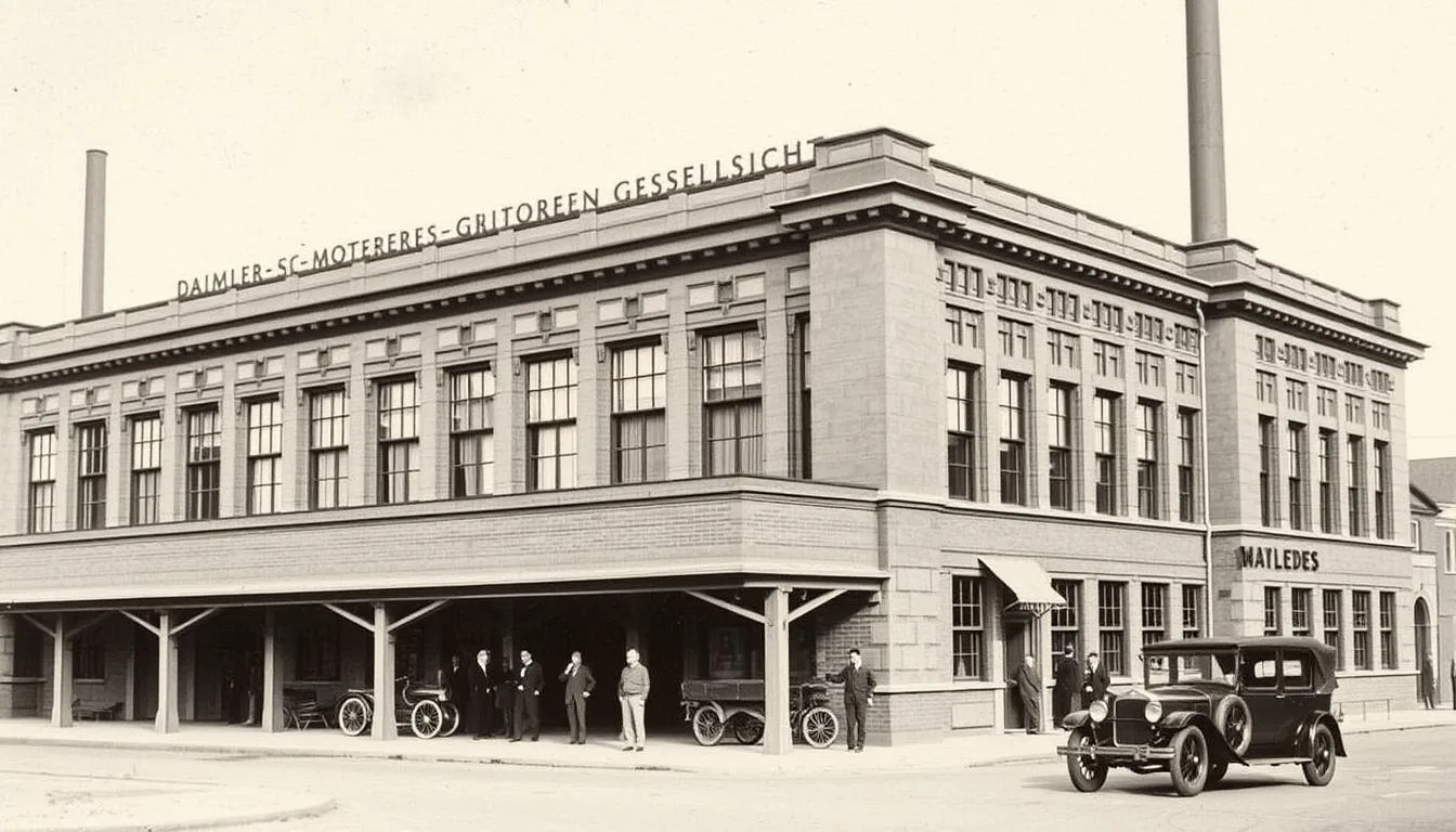 Mercedes isminin kökeni - Daimler-Motoren-Gesellschaft fabrikası 1900'lü yılların başında