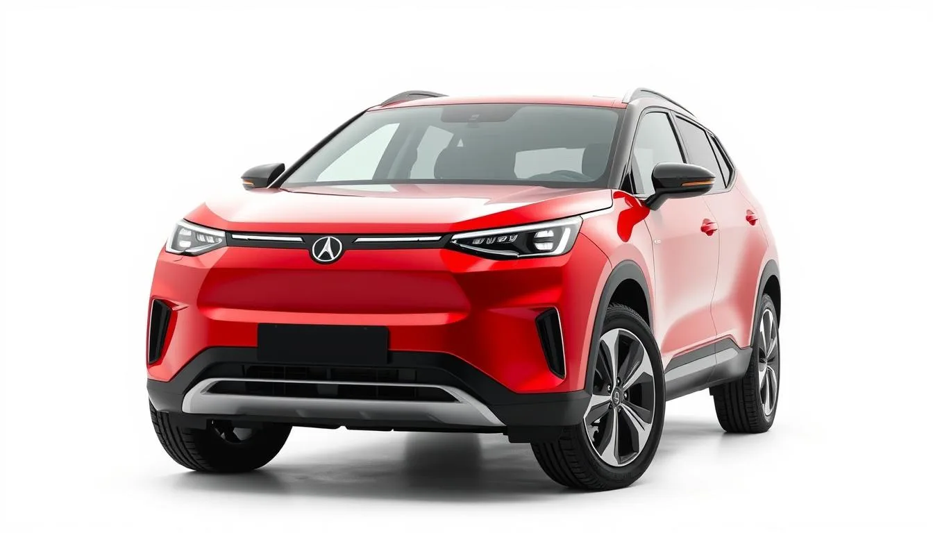 Togg T10X elektrikli SUV modeli Anadolu kırmızısı renkte gösteriliyor